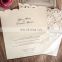 Wedding Supplies 6085 Elegant White Laser Cut Wedding Invitation Card
