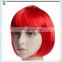 Cheap Short Bob Red Synthetic Carnival Party Wigs HPC-0036