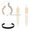 Sequin Chain fringed Earring Choker Necklace Suit Jeweley Set