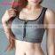 Wholesale Fashion High Quality Ladies Running Custom Sports Bra Front Zipper