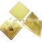 custom zinc alloy square gold plated bookmark