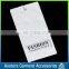 debossed rectangle white hang tag customized for garment dress shoe furniture black cardboard