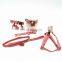 Korean style Fresh Strawberry red grid pet cat collar dog collar hauling leash harness set
