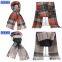 100% Lamb Scarf Strip Solid Plaid Wool Scarf for Men Winter Accessories