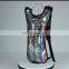 Custom Design Shiny Laser Leather Insulated Festival Hydration Backpack Pack