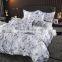 2020 new design reactive printing washed silk polyester cooling material floral 4 pcs comforter bed linen bedding set for summer