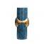 Light Luxury Blue Leather Concave Gild Ceramic Vase For Shopping Mall Hotel Decor