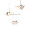 Modern LED Light Guide Plate Chandelier Acrylic Transparent Decorative Hanging Wire Pendant Lamp