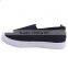Beautiful shape slip on cheap canvas shoes lady thick sole flat shoes