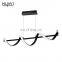 HUAYI Modern Style Living Room Bedroom Decoration Matte Black Iron Aluminum LED Table Lamp