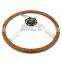 Universal car wooden steering wheel, 380mm steering wheel retro wood flat , vintage steering wheels for sale