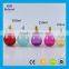 Colorful light bulb shaped clear glass juice bottle glass beverage bottle