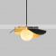 Modern LED Pendant Light Postmodern Dinning Table Bedroom Pendant Lighting Fixture Retro Black Gold Texture Hanging Lamp