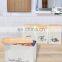 Natural Wood White Bread Boxes With Cutting Board For Kitchen Counter Bread Storage