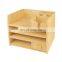 Removable Bamboo Make Up Set Organizer Storage Box For Wholesale