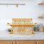Amazon Hot Sales Kitchen Dish Rack Bamboo Plate Drying Rack