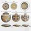 5Pcs Woven Wall Basket Decor Flat Boho Style Hanging Wicker Seagrass Placemat Baskets with Flower Patterns