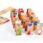 Animal Pattern Wooden Building Blocks Puzzle Toys Colored Dominoes for Kids