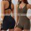 Wholesale Dance Training Wear One Piece Slimming Compression Jumpsuit Workout Bodysuit Fitness Gym Yoga Romper For Women
