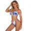 Wholesale Custom High Quality Sporty String Bikini Beachwear Two Pieces Women OceanPrint Women Swimwear