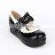 New Fashion black lace Girls Pumps Leather Rubber Soled Cosplay Gothic Lolita Shoes