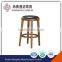 Factory cheap moden cool wood counter height upholstered backless barstools