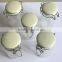 200ml round clear glass storage jar with ceramic lid