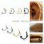 4PCS Different Colors Nose Piercing Unique Design Stainless Steel Twist Nose Lip Ring Nose Stud Body Piercing Jewelry For Women
