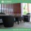 Modern black outdoor garden furniture rattan relax round wicker chairs