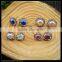 LFD-032E Gold Plated Pearl Pave Rhinestone Stud Earrings Jewelry Finding