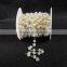 $4/meter by Trade Assurance- opal white faceted crystal quartz beaded stone chains for necklace-Free Shipping