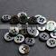 Sedex Audited Factory 2 Pillar Black Mother of Pearl Real Shell Button