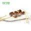 bamboo handle skewer Disposable Flat Handle End Bamboo Skewer