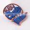 Blue Color Custom Woven Wholesale Chenille Embroidery Patches for Clothing