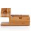 Keno Bamboo Wood Charging Stand With 3 USB Port Charging Mount Holder for Apple Watch and for IPhone 4S 5 5S 6 6 Plus