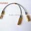 manufacture gold-plated DC3.5 m to 2*female earphone splitter cable