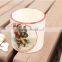 White Pottery Circular Chrismas Pen Pot, Mini Pen Pot