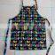 cotton apron for kitchen with printing in shopping bag pattern