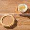 unrivalled octagon bamboo tea coaster set, wooden saucers set