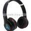 Stereo sports wireless bluetooth headphone with led
