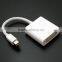 dp to Dvi Adapter Mini DisplayPort to DVI Mini Dispalyport Male Digital Audio/Video DVI/D Famale Digital Video 20cm White