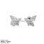 GZA9-021 Butterfly Design with CZ Stones 925 Silver Jewelry Earring Butterfly Models Design