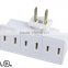 UL listed 3 outlet electrial plug adaptors