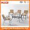 Outdoor stainless steel Wooden dining table
