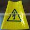 Danger high voltage cables above cone sleeves