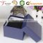 Textured art paper single watch packing box custom stamping logo on tray lid