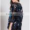 Adult new design glare sexy girls sequins night club wear kimono