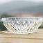 large clear big round glass salad bowls