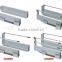 3-sections push&soft close drawer slide rail base mount drawer slides with iron handles