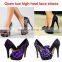 Top one Platform Pumps for women/Women wedding shoes/Sexy Black Lace Pumps
